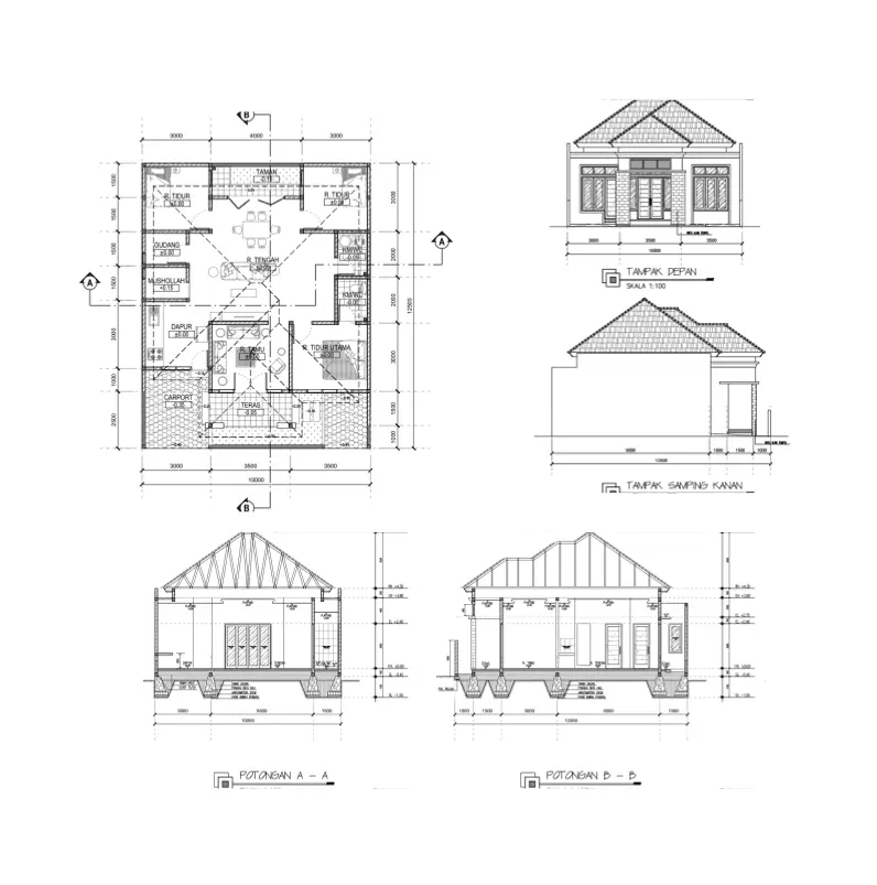 Desain Bangunan Gambar Kerja
